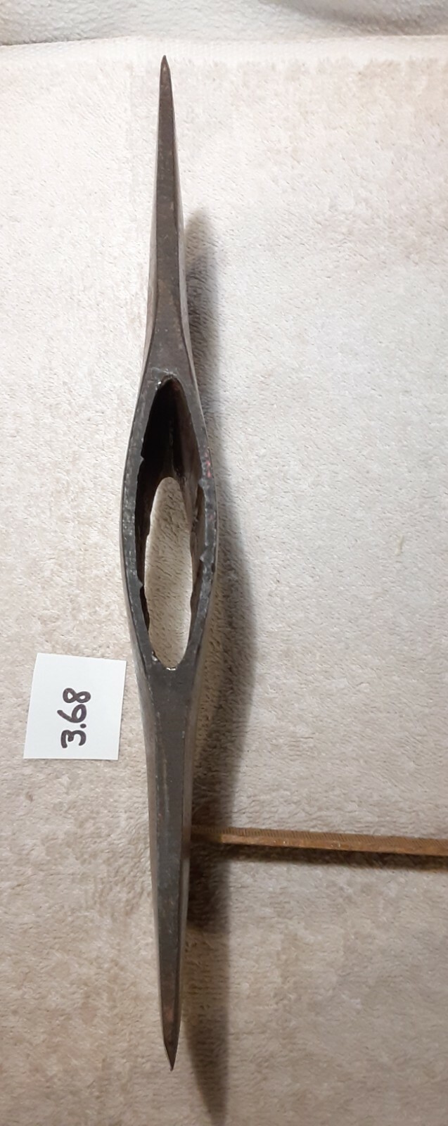 VINTAGE DOUBLE BIT RED AXE HEAD 3.68 LBS MAY BE TRUE TEMPER SLASHER?