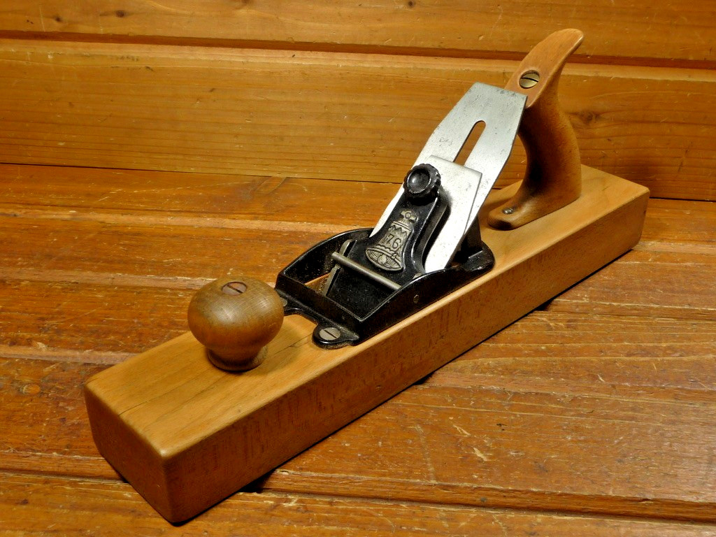 Vintage Stanley No. 127 Liberty Bell Logo Transitional Wood Plane w Lever Adjust