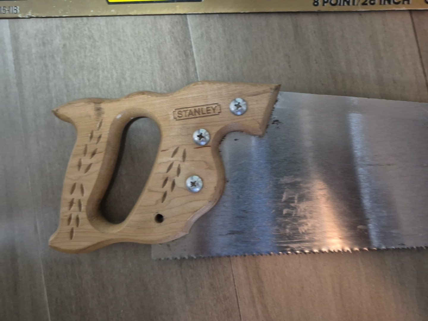 Stanley Vintage 15-118 26in 8-Point Crosscut Handsaw USA Rare