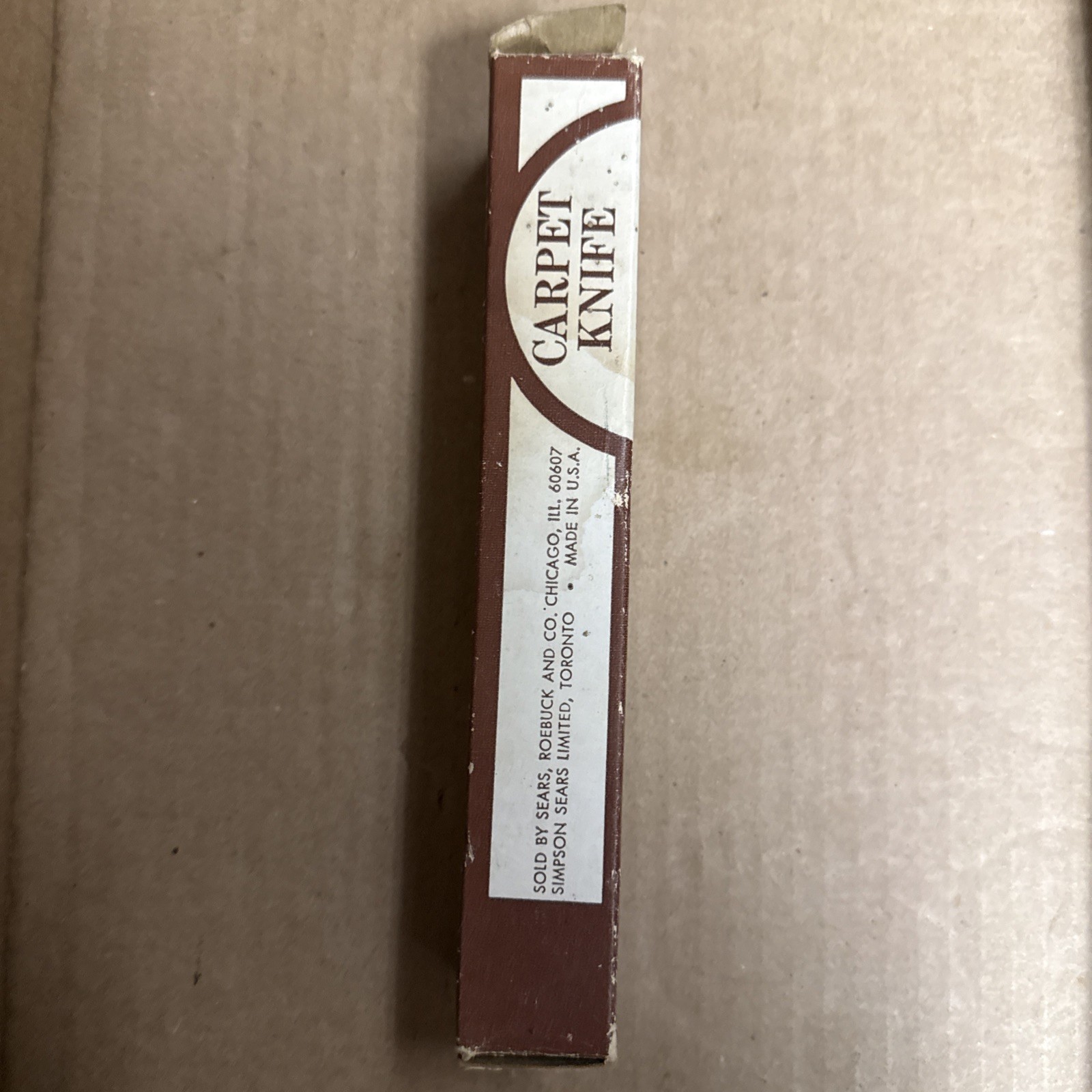 Sears 3/8 socket rail, carpet knife in original box & other Sears Branded Tools