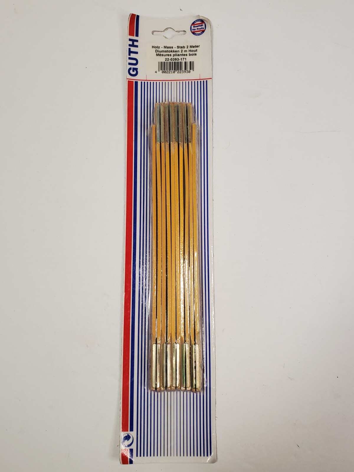 Vintage Lot 2 GUTH Wood 2 Meter Folding Ruler – NOS NEW – 22-0393-171