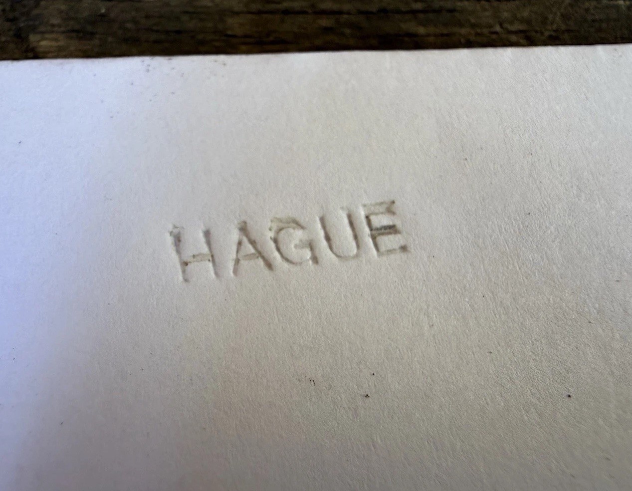Vintage Hague Name Punch Carpenter Leather Worker Tool Punch Maker Stamp