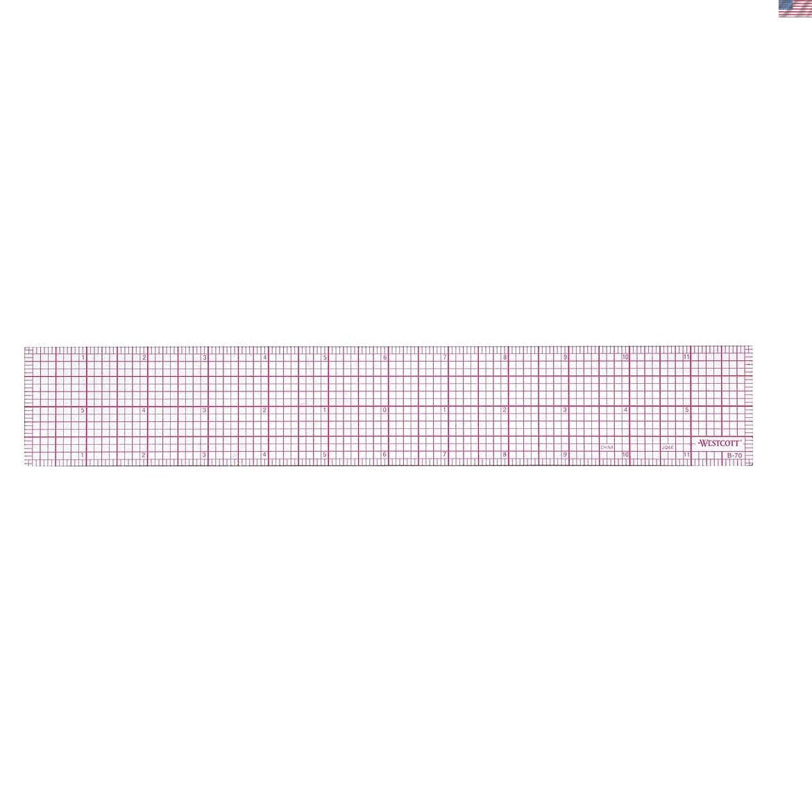 Versatile 12 In Beveled Ruler – Ideal for Artists and Students, Ultra Durable