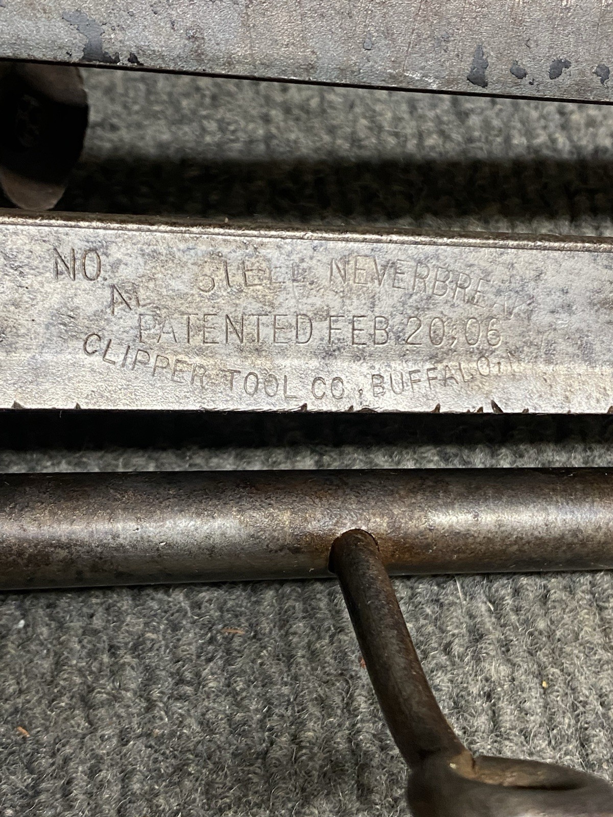 Vintage Clipper Tool Co Pat Feb 20, 1906 12” Hand Saw Sharpening Vise USA
