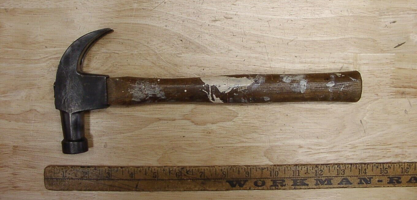 Vintage Heller 1lb.9.8oz Curved Claw Hammer,Famous Horse Logo,5-1/4″ Head,VGC!