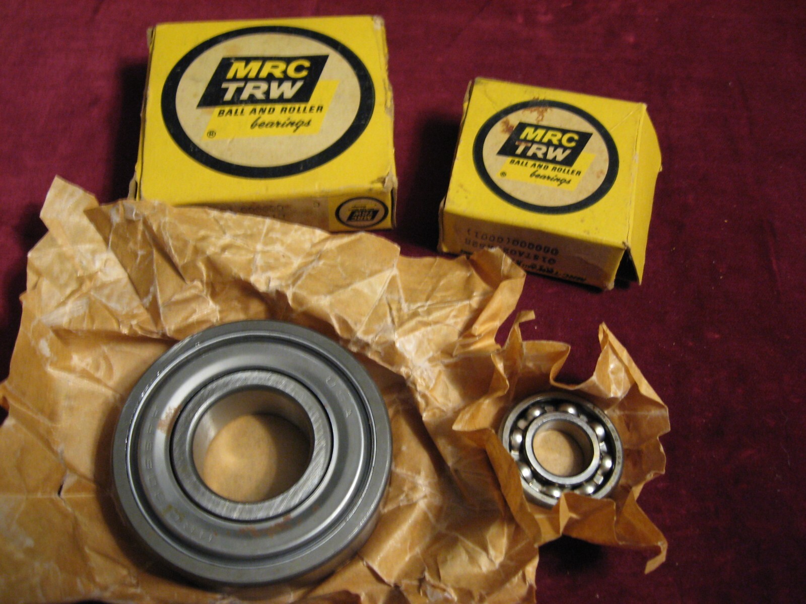 NIB NOS lot of 2 MRC TRW Ball and Roller Bearings 3″ 306SFF ABEC1 + 1.5″ R10