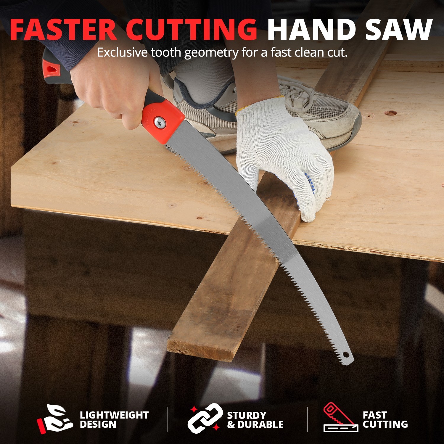 6pcs Set Hand Saw Sawing Trimming Gardening Cutting Wood Drywall Plastic Pipe