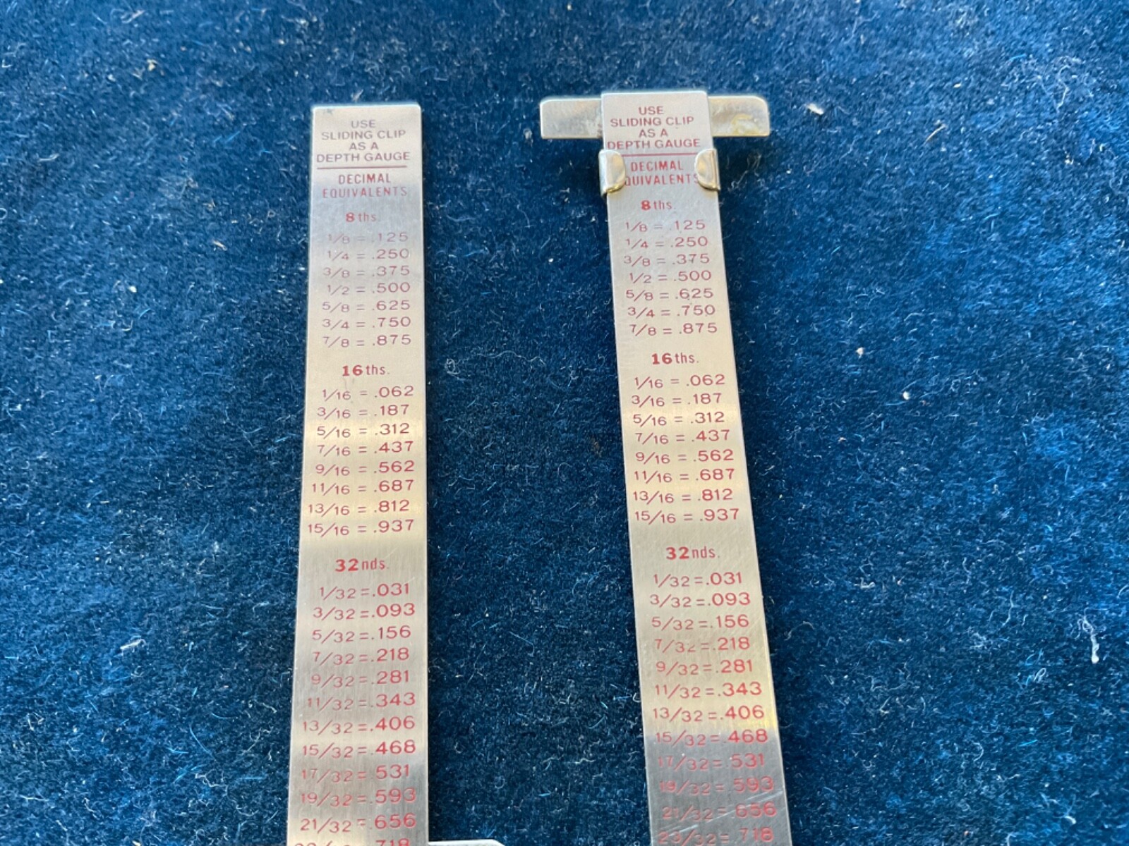Vintage SET OF 2 Executive Machinist 1/2 x 6″ Rule, 16th/32nd Advertising 🇺🇸