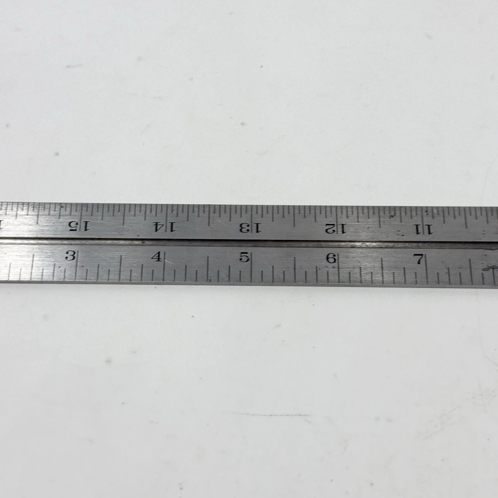 Vtg. The Lufkin Rule Co Saginaw Michigan No 4 Steel Ruler Made In USA Metal 18”