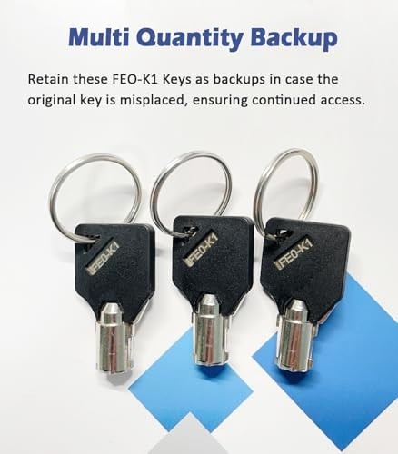 Elevator Fire Service Key Recall Reset Set, Copper & Black/Silver, Pack of 3