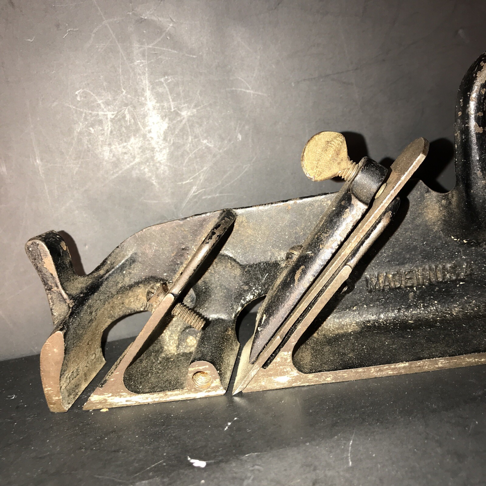 Antique Wood Carpenters Plane 10” U.S.A. #198 Works Great