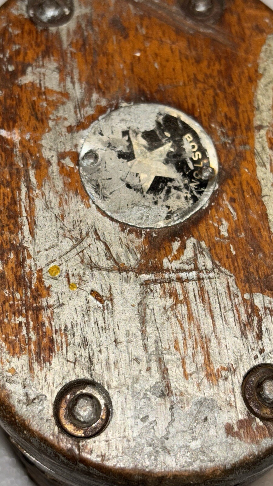 Antique Boston Starblock Steel & Wooden Pully