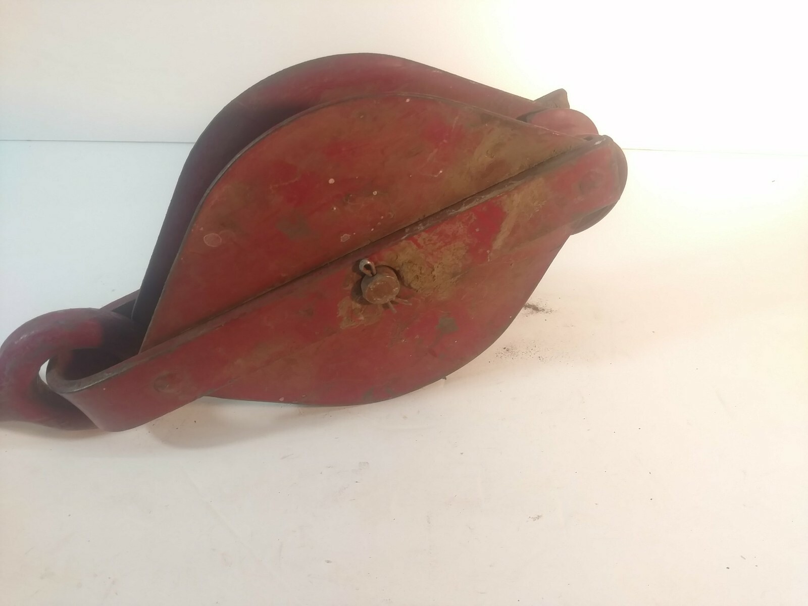 Moline Iron Works Large Pulley With Heavy Hook