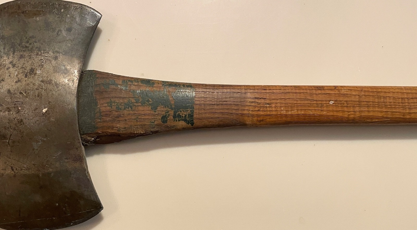 Vintage Warren Double Bit Axe w/ FS stamp, Figured Hickory Handle