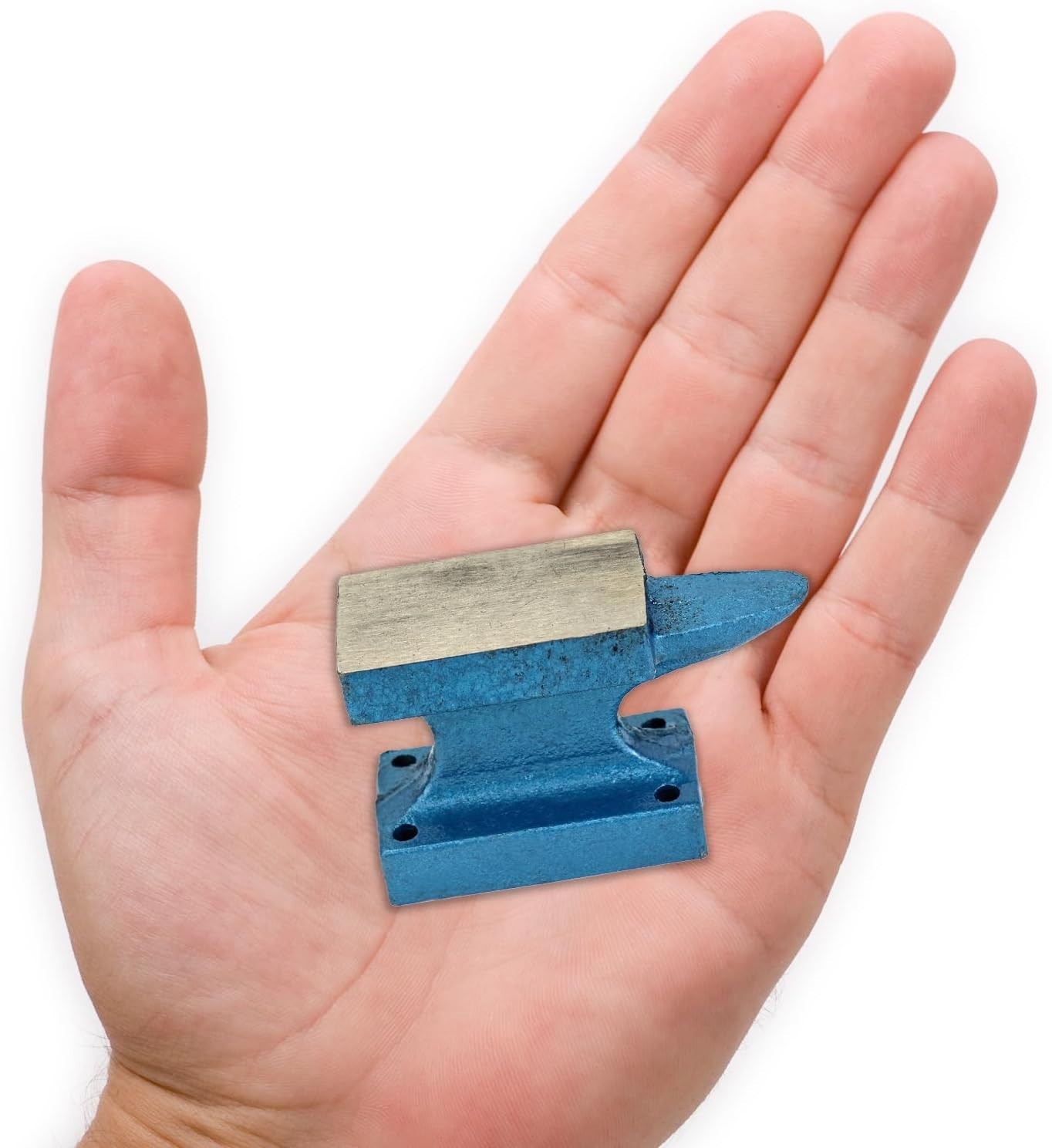 Mini Cast Iron Horn Anvil 1lb Bench Block – Compact Tool for Jewelry, Metal Cra