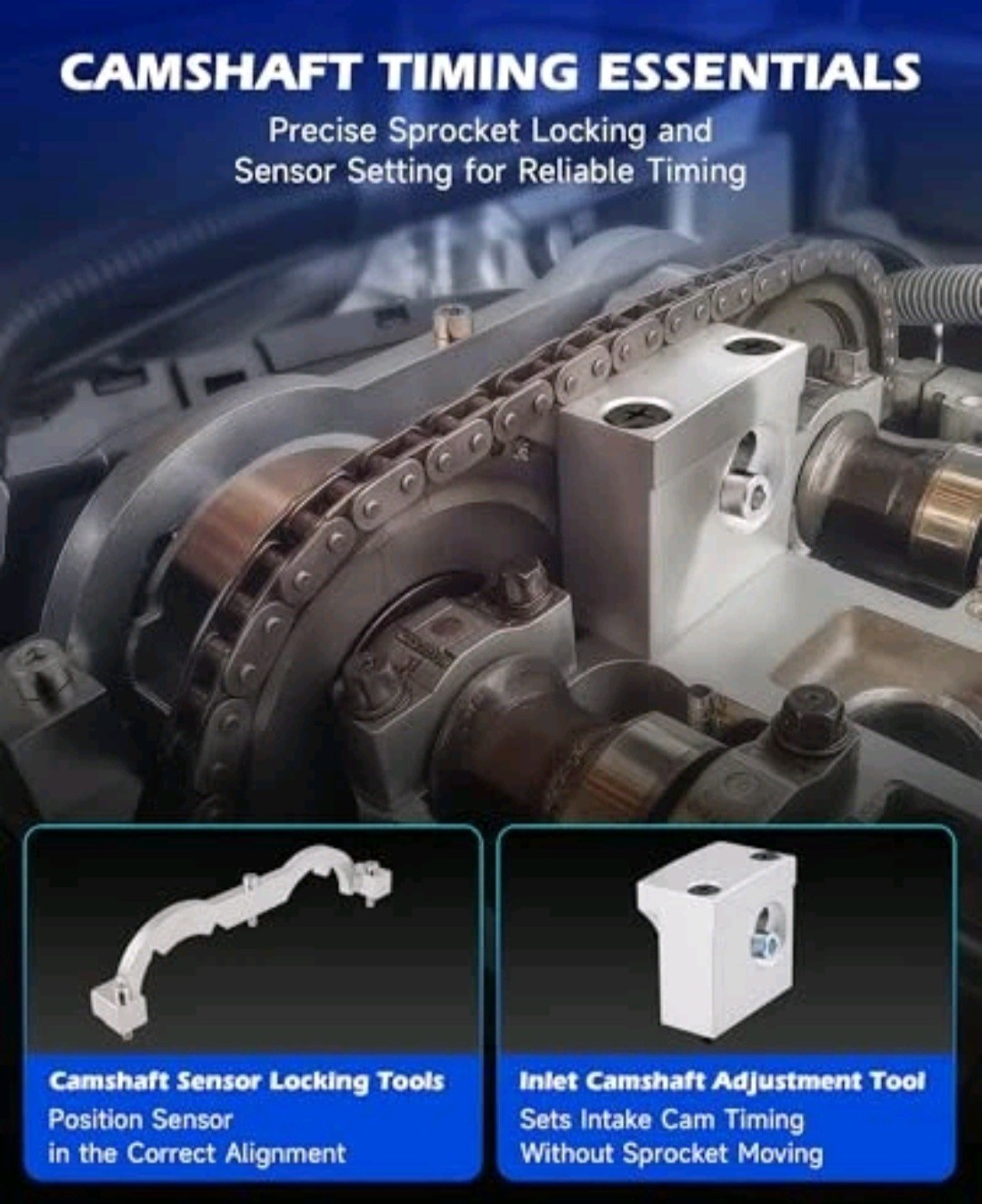 Turbo Engine Timing Tool Kit Engine Camshaft Alignment Tool Set – Blue