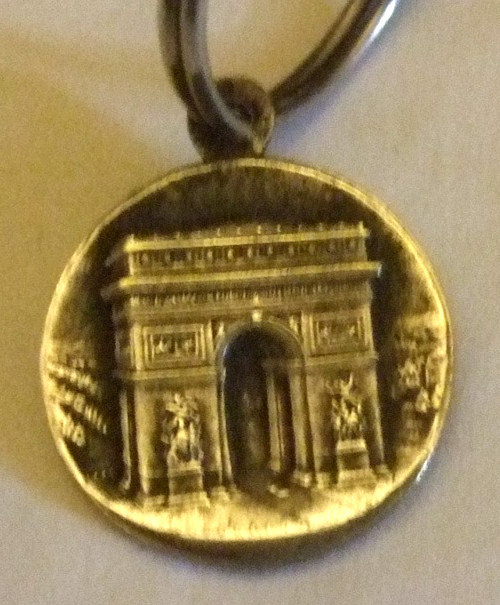 French Key Fob Eiffel Tower Arc De Triomphe