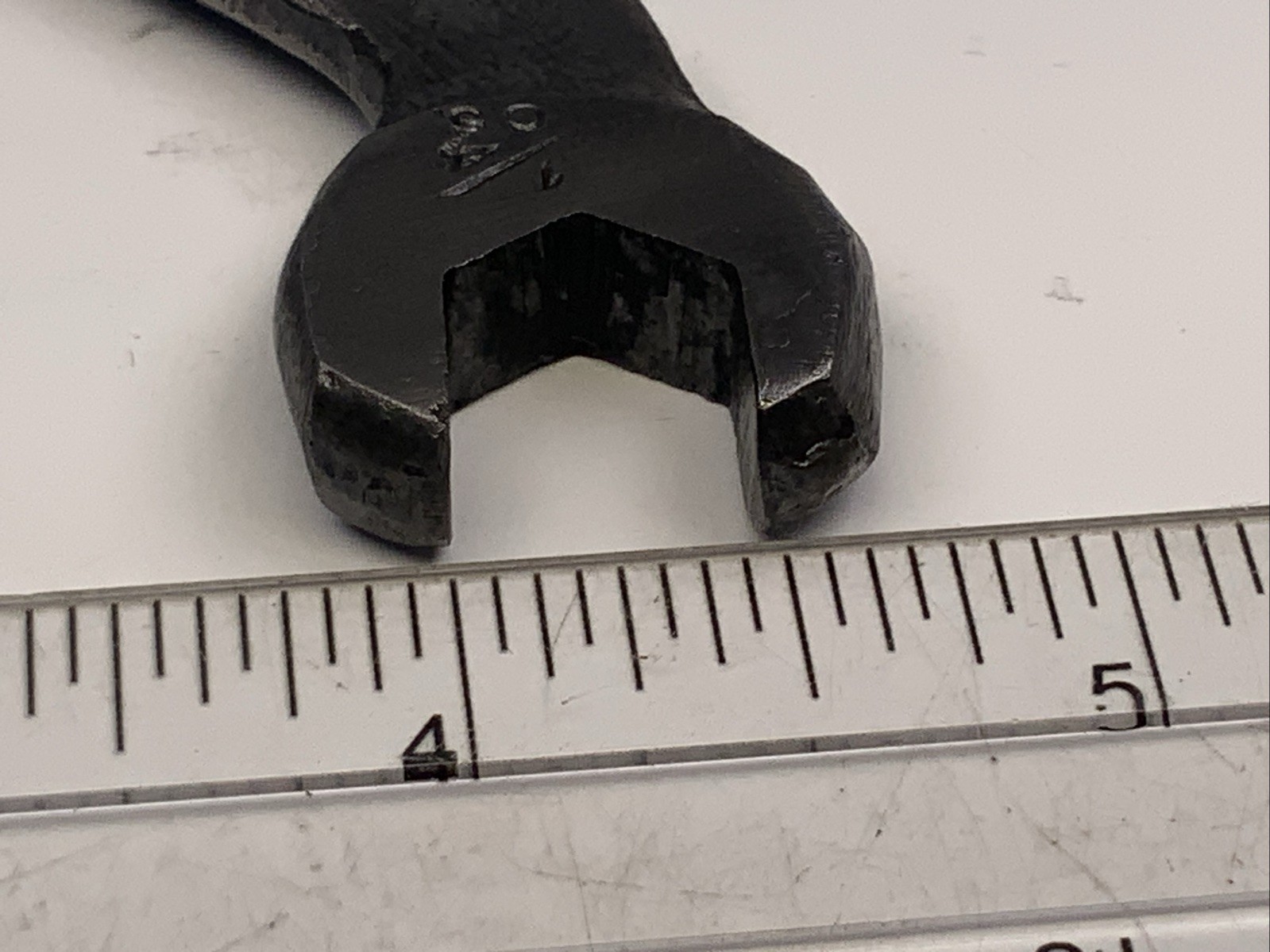 Whitman And Barnes 672A, S-shaped Open End Wrench, Marked 1/4 & 5/16, USA
