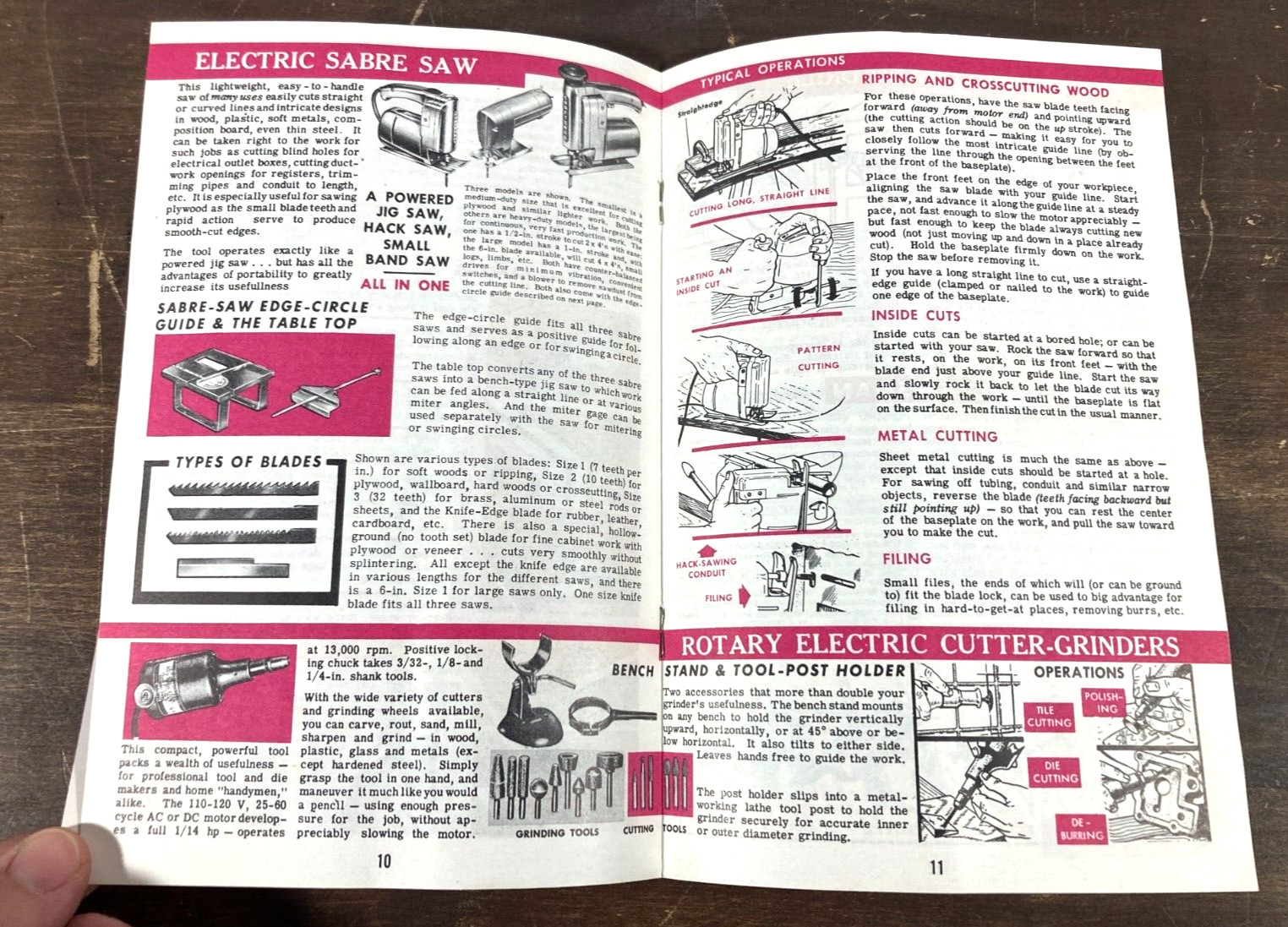 Sears Craftsman Handbook 1960 Powered Hand Tools Saw Drill Sander Brochure