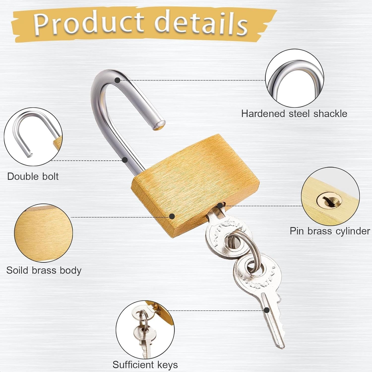 Mini Keyed Brass Padlocks Set – 20mm & 25mm for Luggage, Lockers, Jewelry Boxes