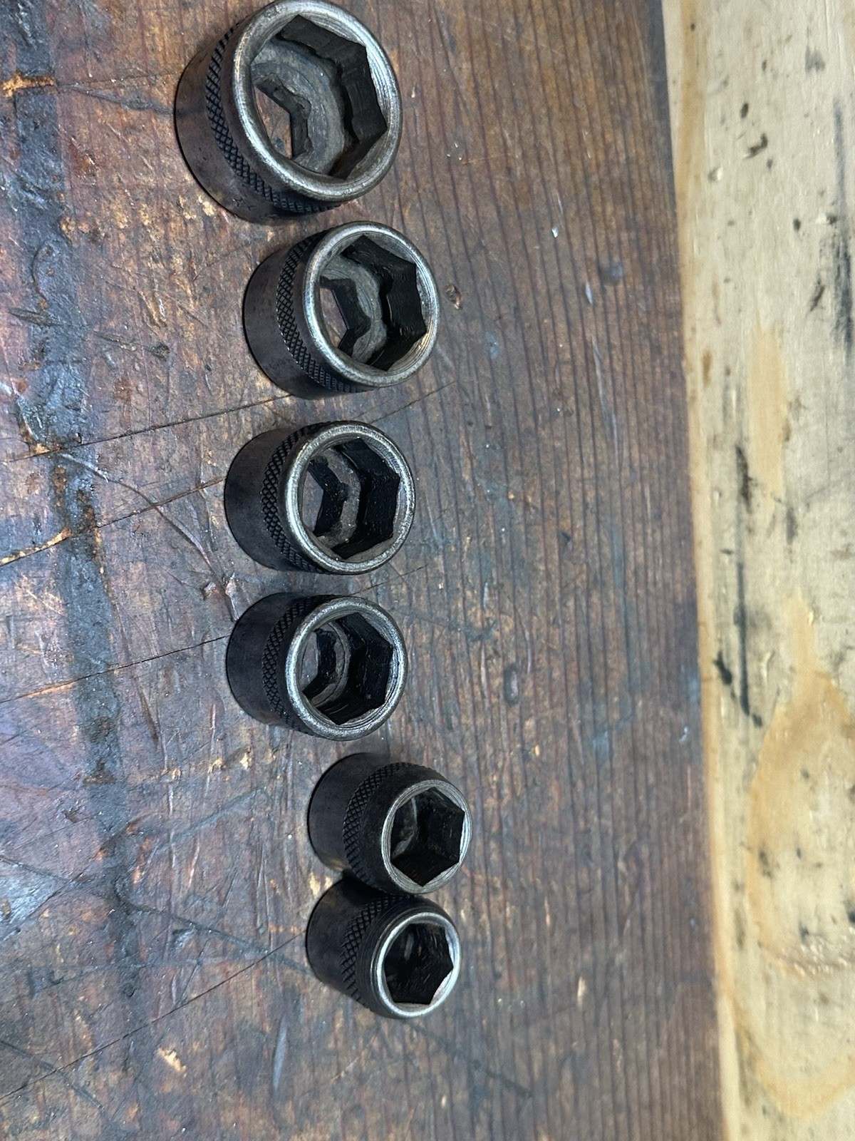 Vintage Hinsdale Sockets Square And Hex Drive Star Logo Sockets In Lot Of 17