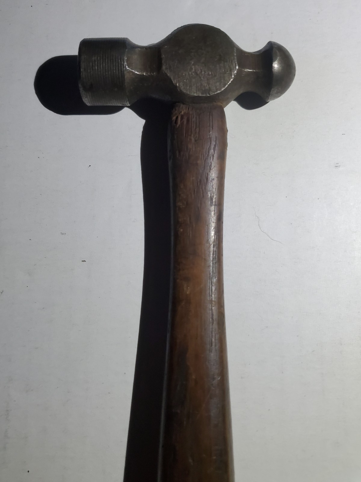 Antique Ball Peen Hammer 9.8oz. Total Weight 12″ Long “Morris?”