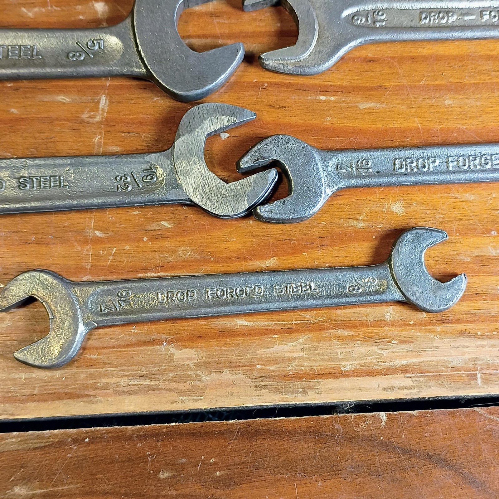Lot Of 7 Vintage Made In West Germany DIN 895 Open End Wrenches Including Offset