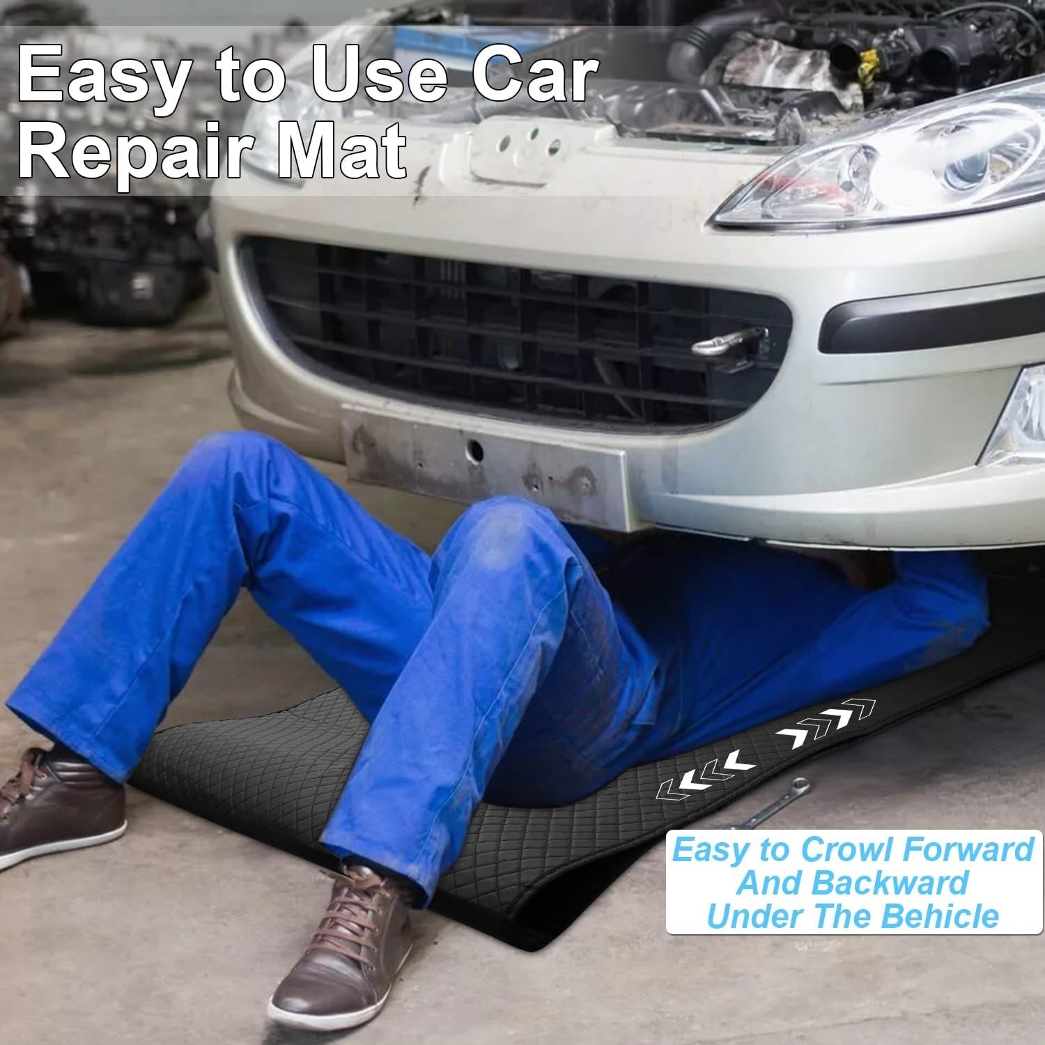 Magical Rolling Creeper Mat,Under Car Repair Mat, 60×28 Inch Portable Creeper