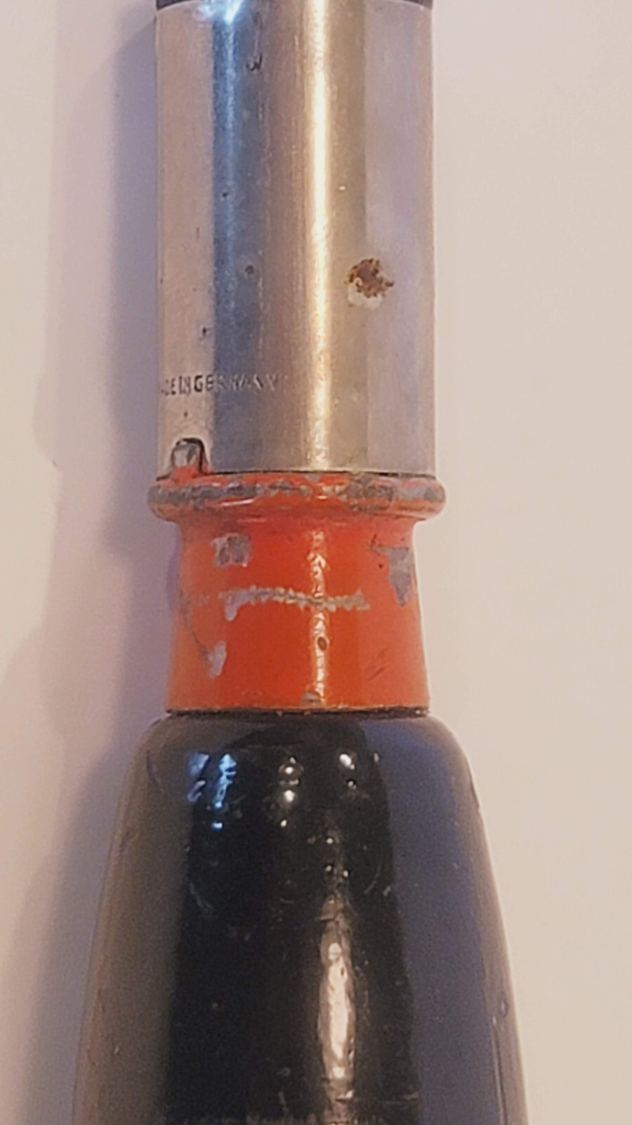 Vintage Dunlap 8.5″ Ratcheting Screwdriver Wood Black Handle Made In Germany