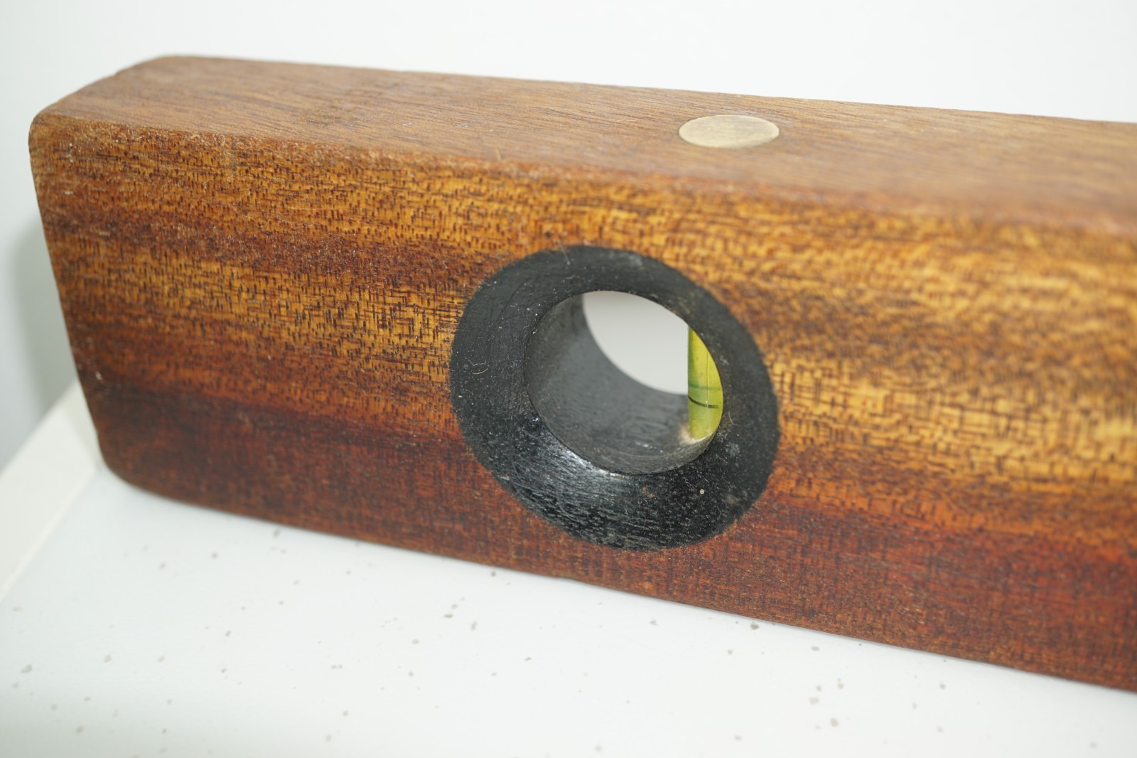 Vintage 1.5 ft J R Rabone & Sons Spirit Level Mahogany and Brass Accurate 1940s
