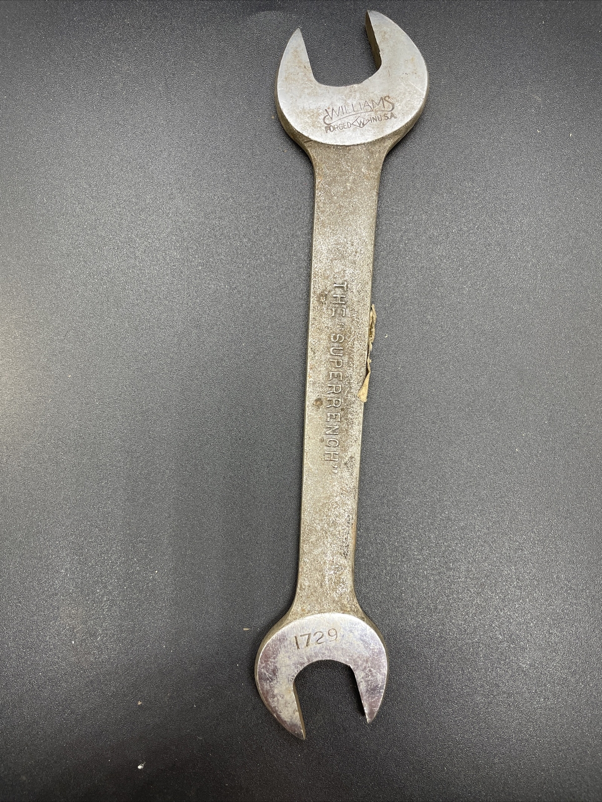 Vintage Williams Superrench 1729 3/4×5/8 Double Open-End Wrench MADE IN USA