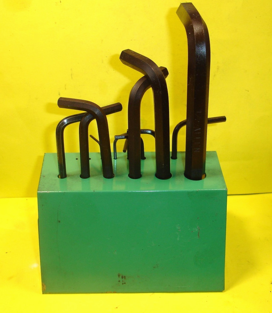 Vintage Allen Hex Keys w/ Stand SAE Green 1960’s Allen Manufacturing Hartford Co