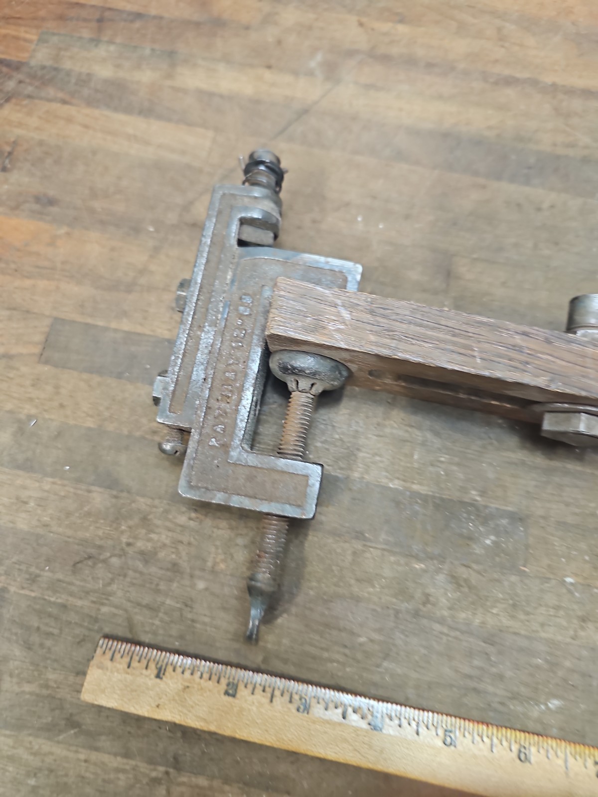 PP63- antique May 12 1908 Patent EC Atkins & Co Saw Set Tool Clamp Type