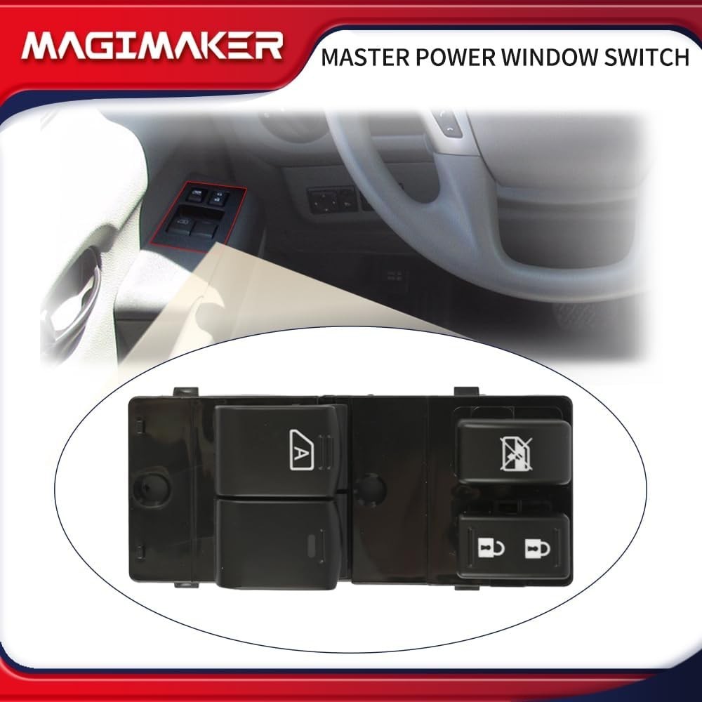 Driver Door Power Master Window Switch 25401-1PA0C Compatible with Nissan NV1500