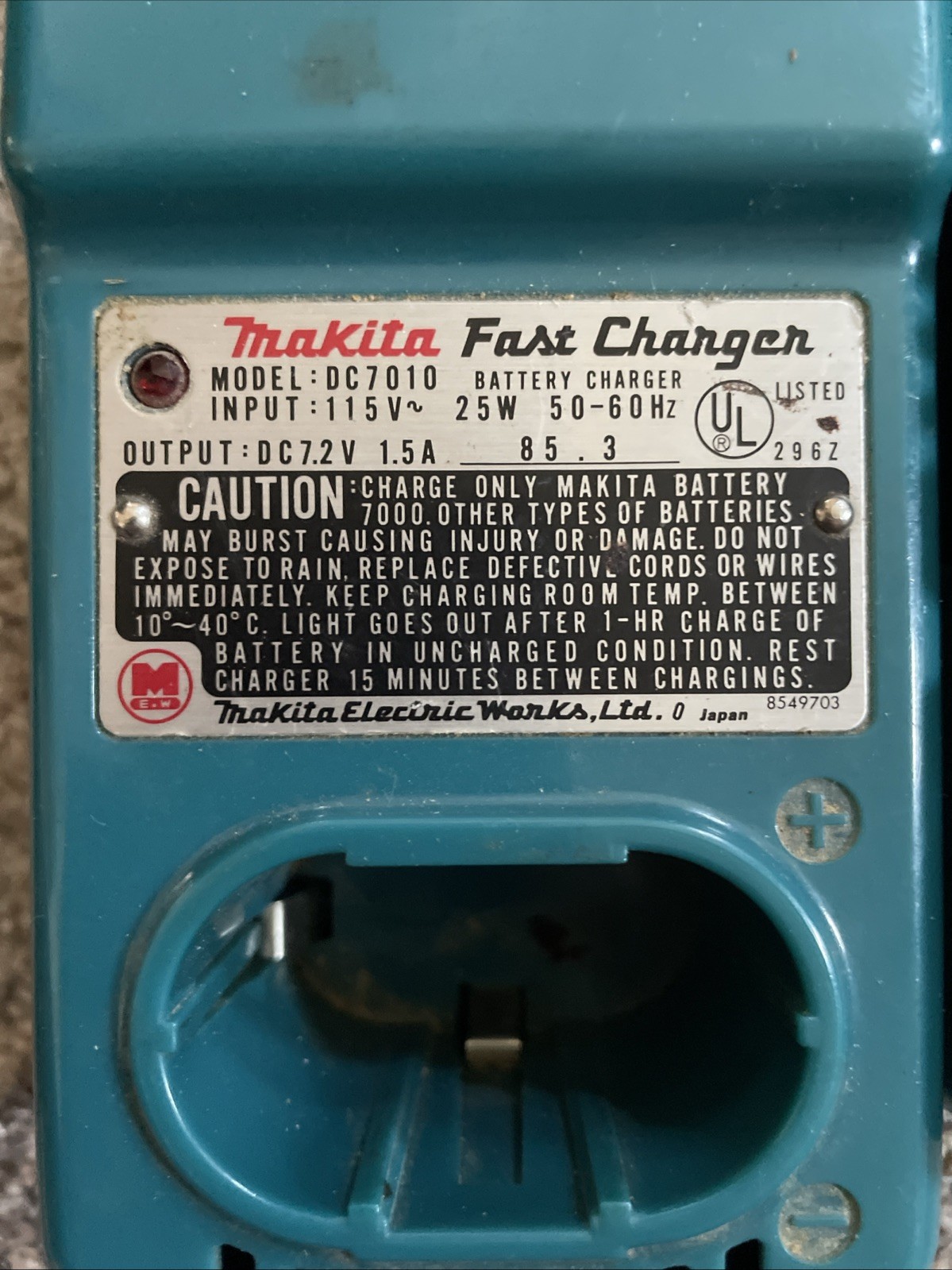 Set Of 2 Makita 80’s Cordless Angle Drill/Jig-Saw Set/7.2 Volt/Metal Case/