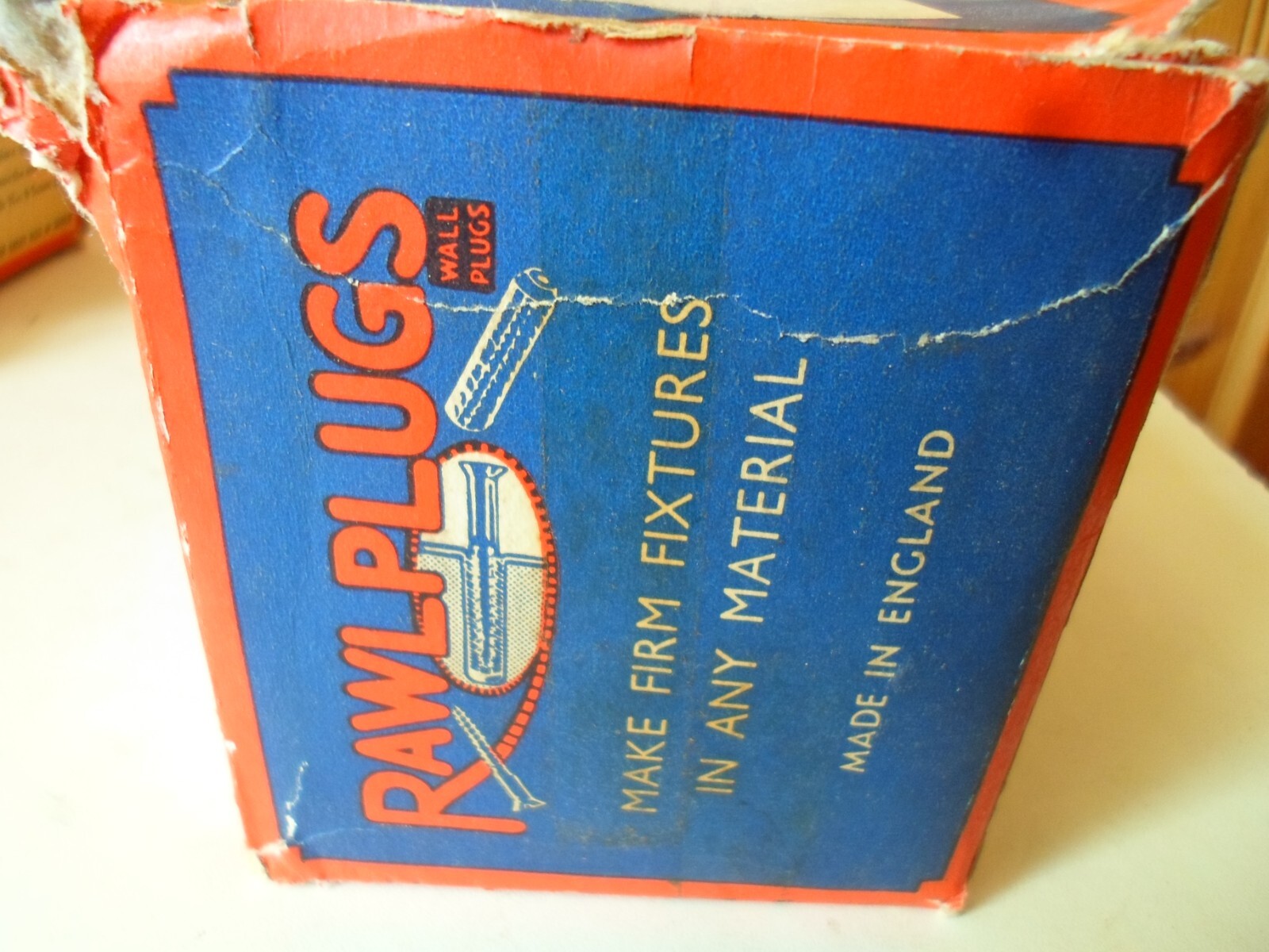 Collectors Vintage Pack of 3 Rawlplug Cardboard Boxes For Fibre Rawlplugs