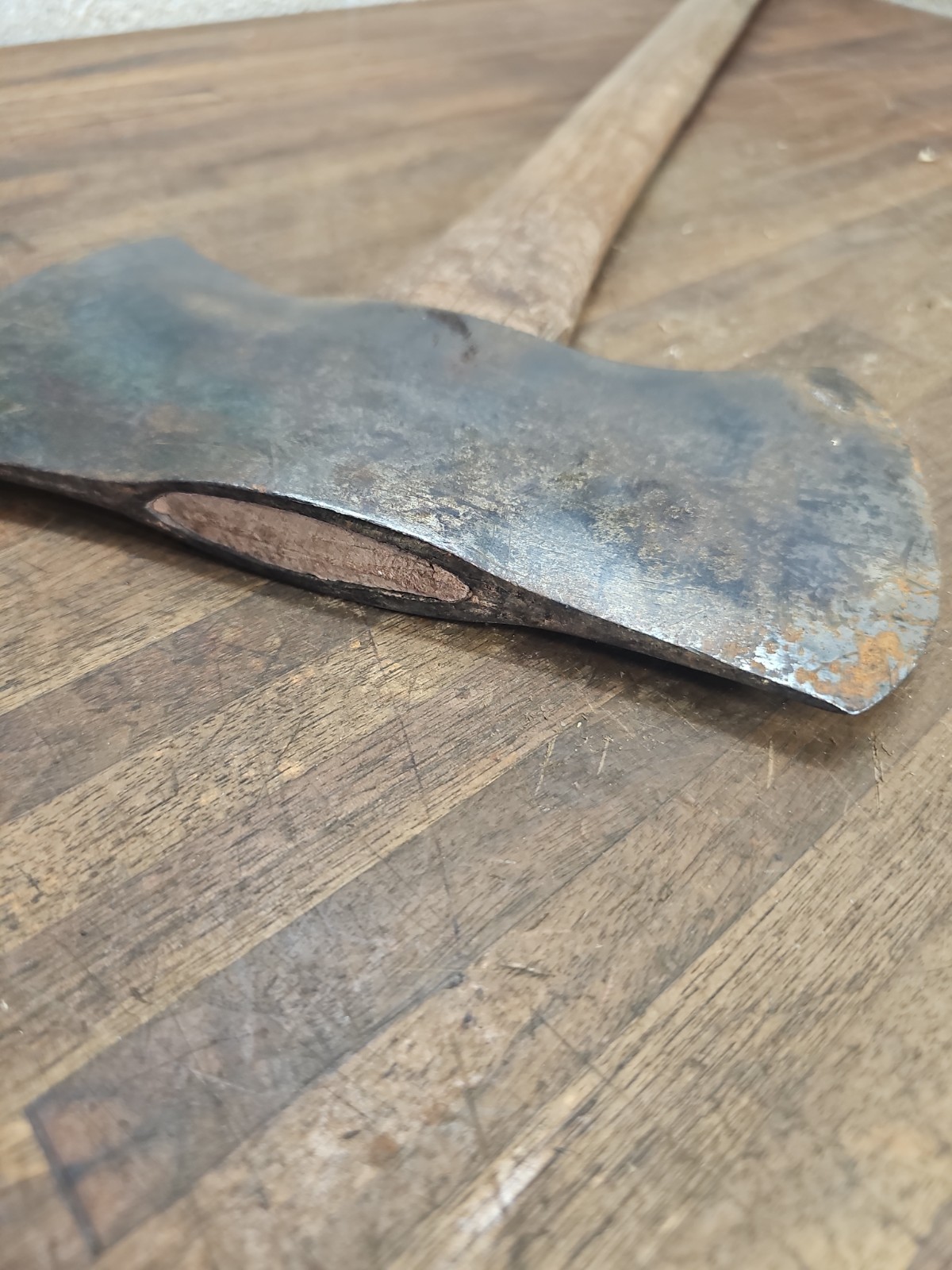 R72- Antique CRAFTSMAN Double Bit Axe 5 lb – interesting mark