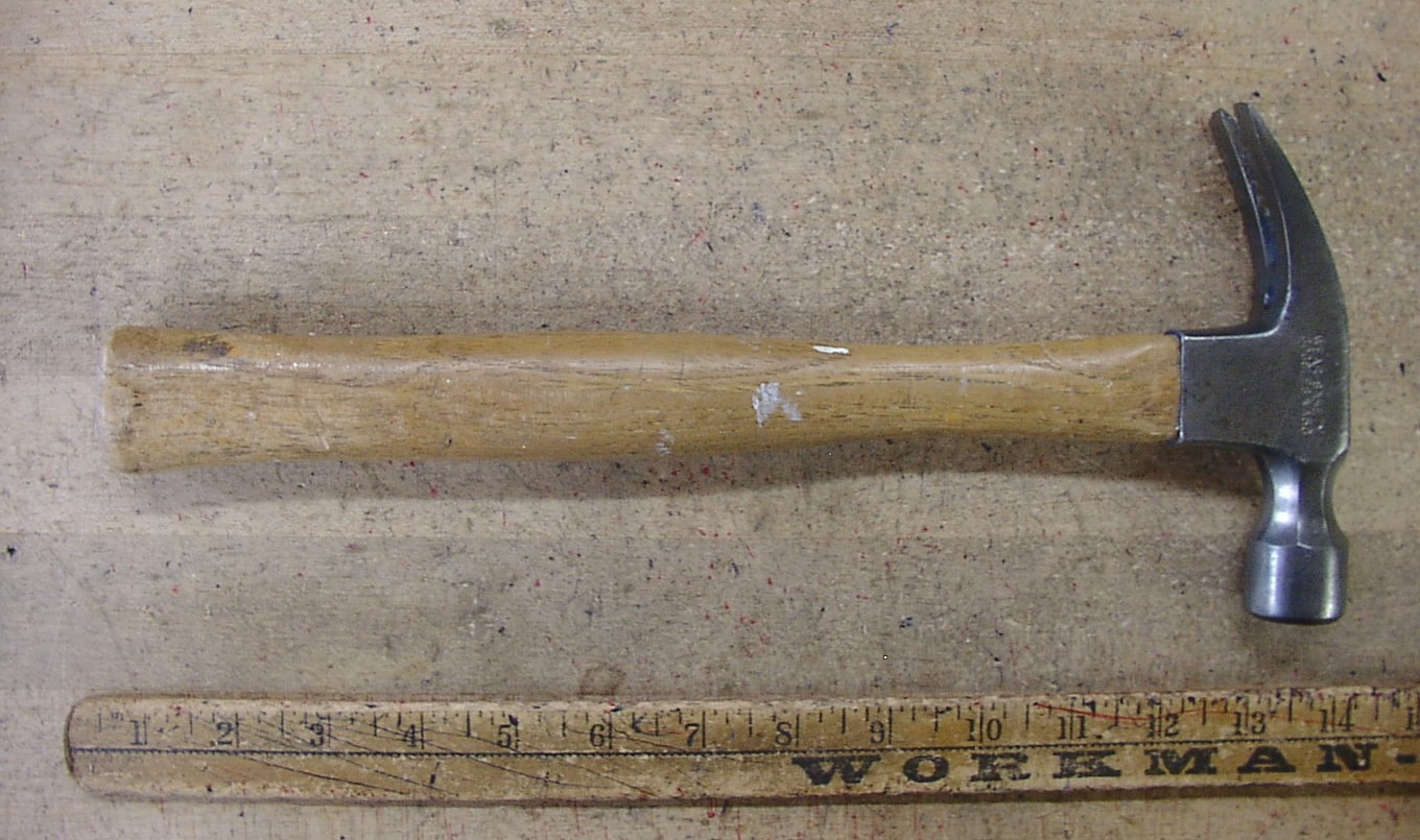 Vntg Vaughan 99-16oz. Straight Claw Hammer,1lb.4.1 oz,5-9/16″ Head,Orig Hndl,EXC