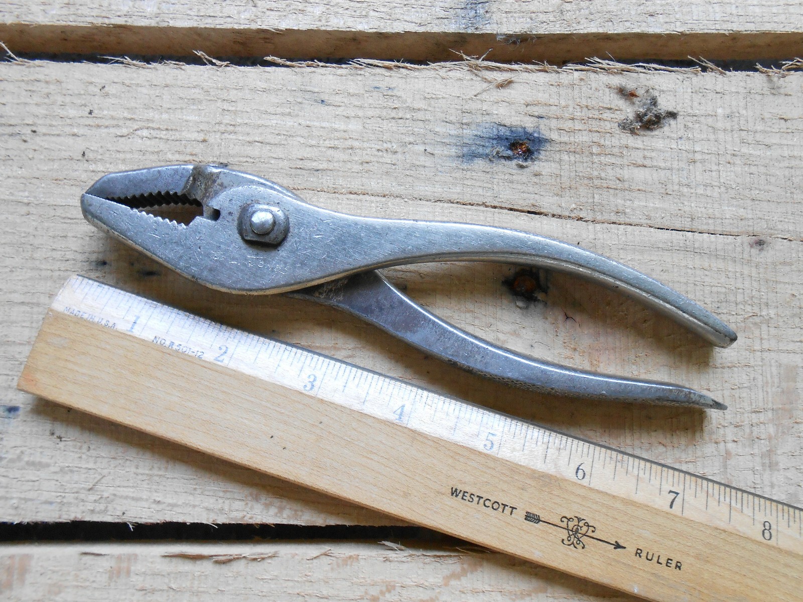 Vintage HUDSON FORGE Co. USA Slip Joint Pliers Wire Cutter & Screwdriver Handle