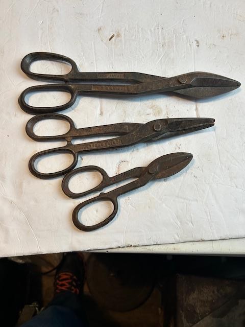3 Heavy Tin Snips Small Medium Large