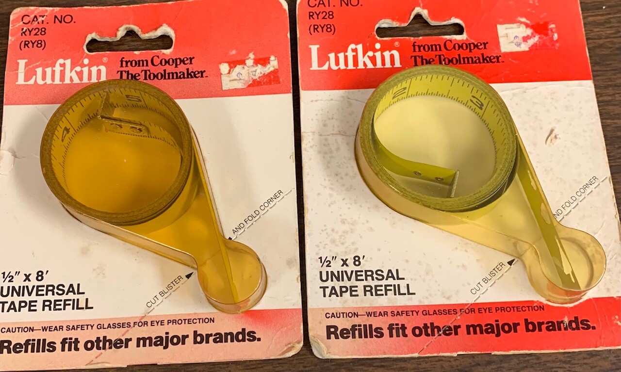 2 Pcs Lufkin 45017 RY28 1/2″ X 8′ Made in the USA (NEW)