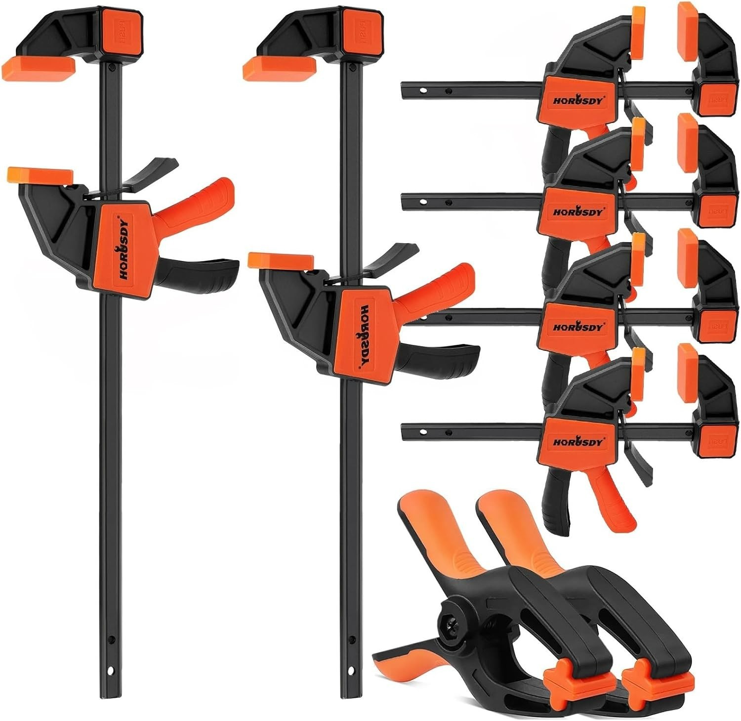 8-Pack Bar Clamps for Woodworking, 12″ and 6″ Bar Clamps, Wood Working Clamp Set