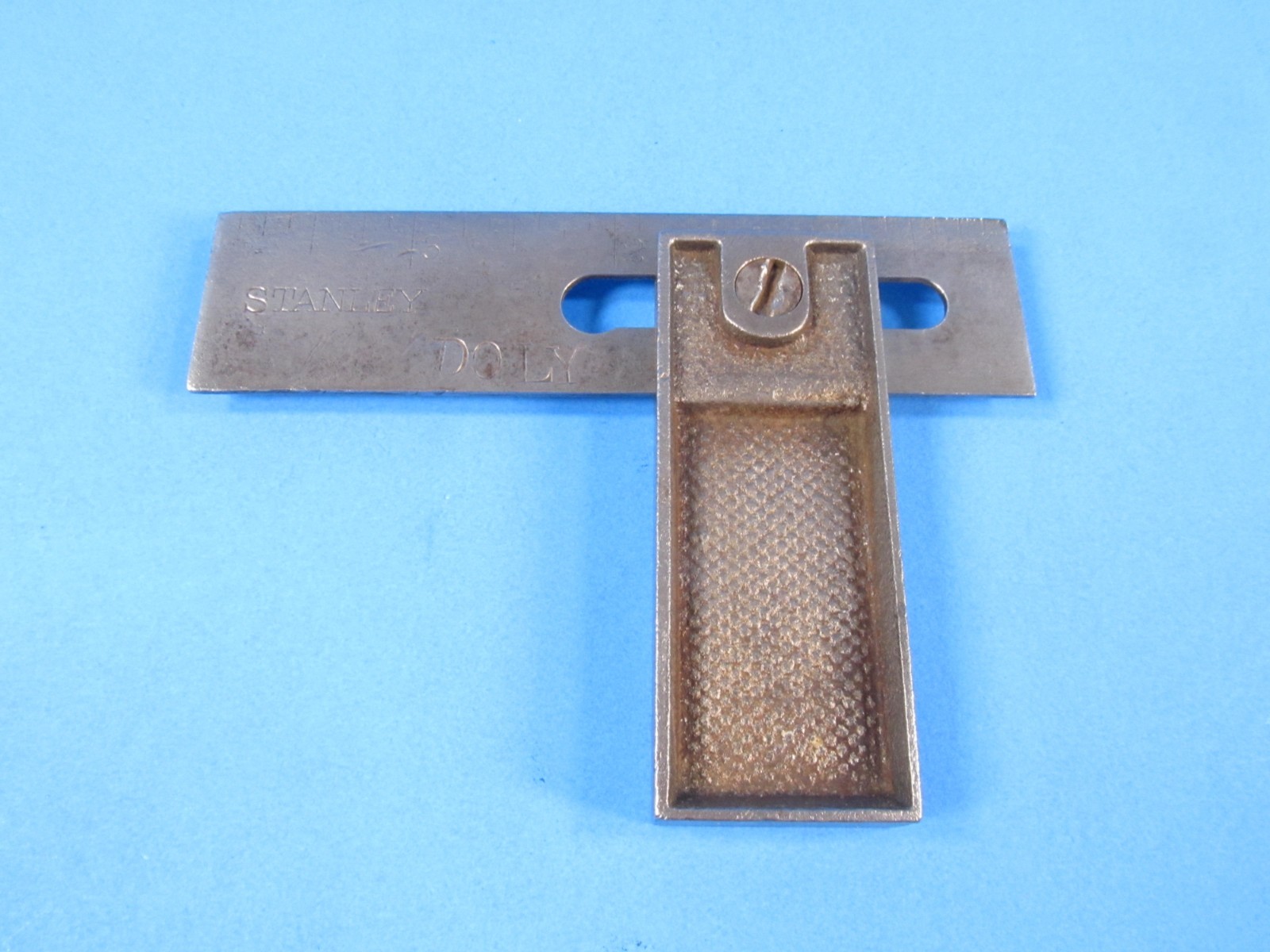 as-is 4″ Stanley Rule & Level No 14 adjustable try square later Type 1 nickeled
