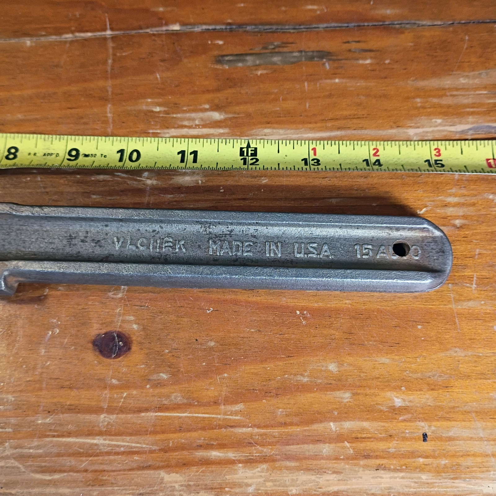 Working Vintage 1940s 15″ Inch Auto Monkey Wrench Vlchek Made In USA