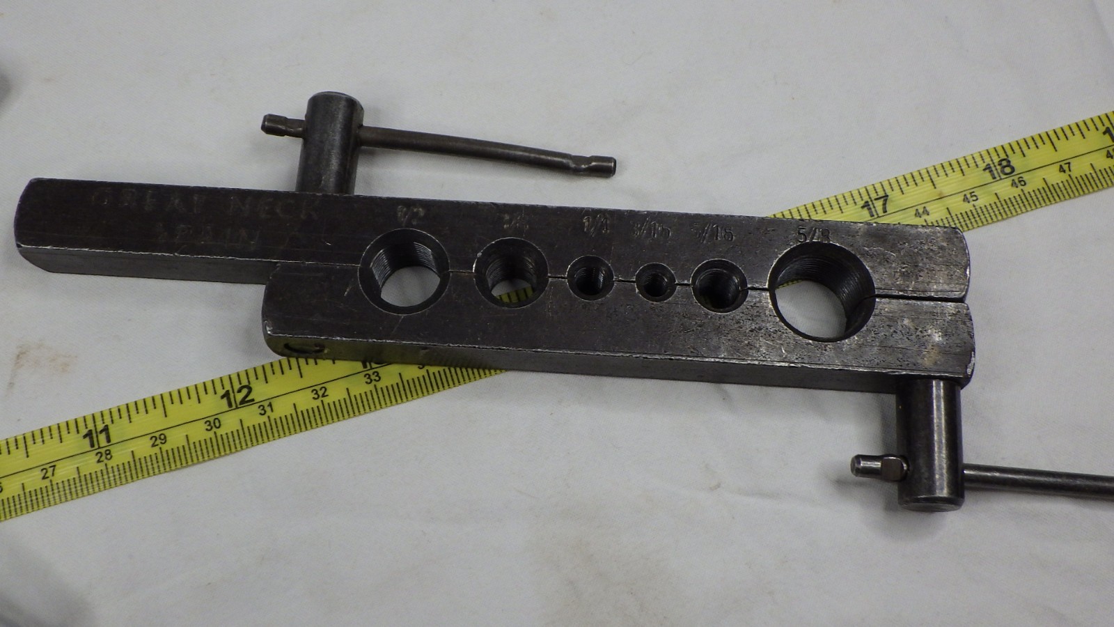 Vintage Great Neck Spain Flaring Tool Bar Swaging Flaring Yoke