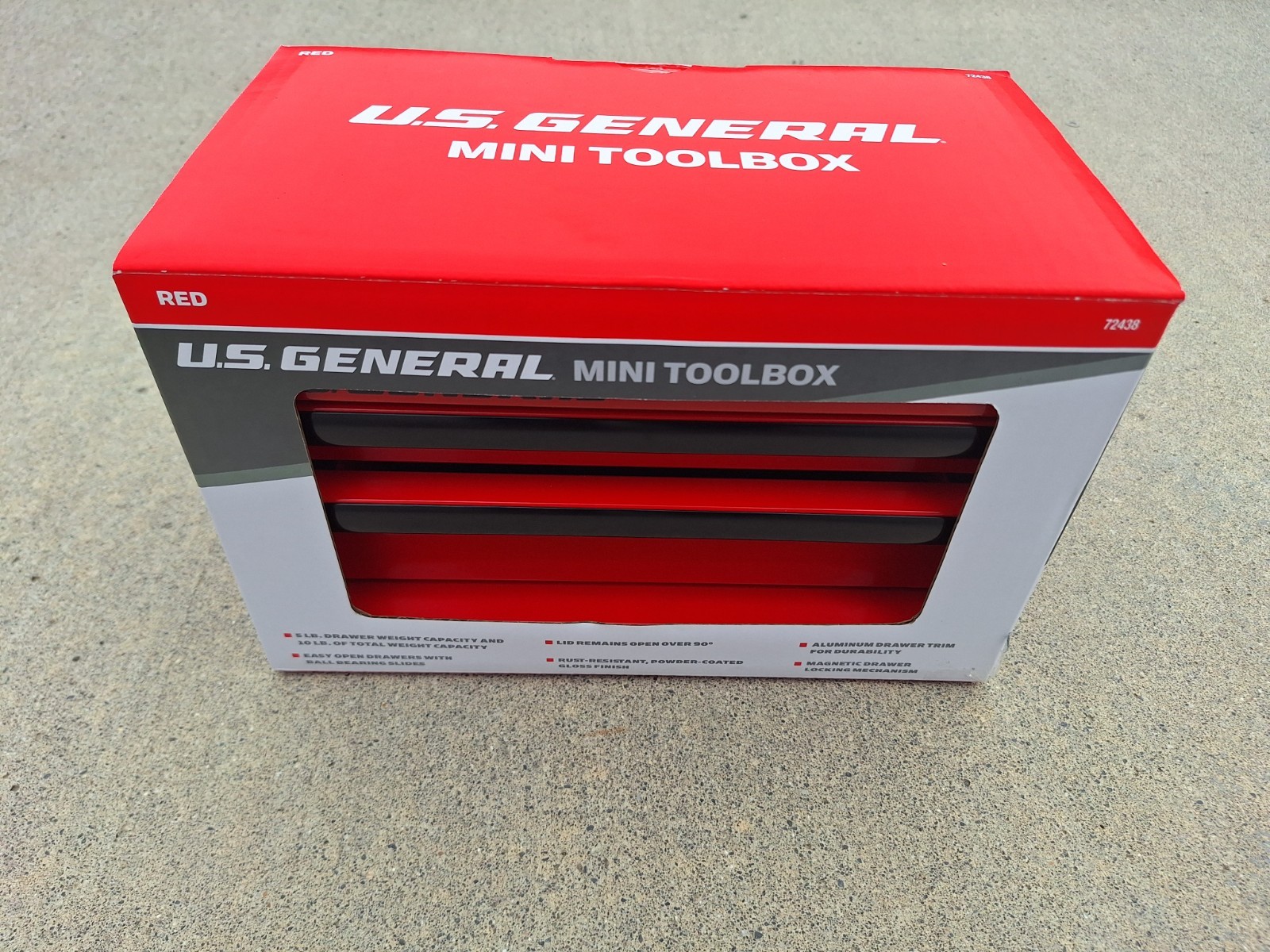 US General Mini Toolbox, Red, BRAND NEW IN THE BOX