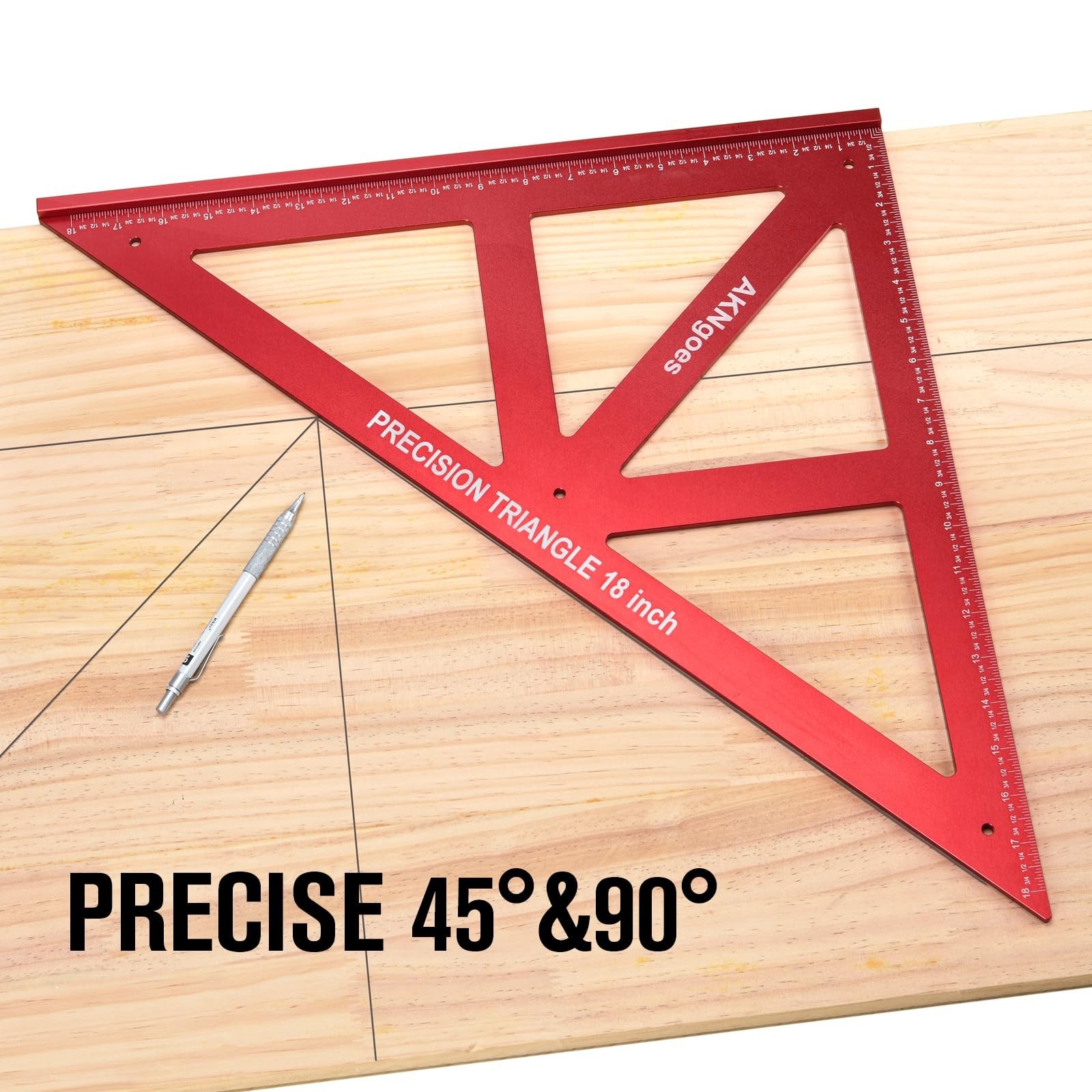 Precision Triangle Square 12inch, Metric & Imperial Scale Framing Square for …