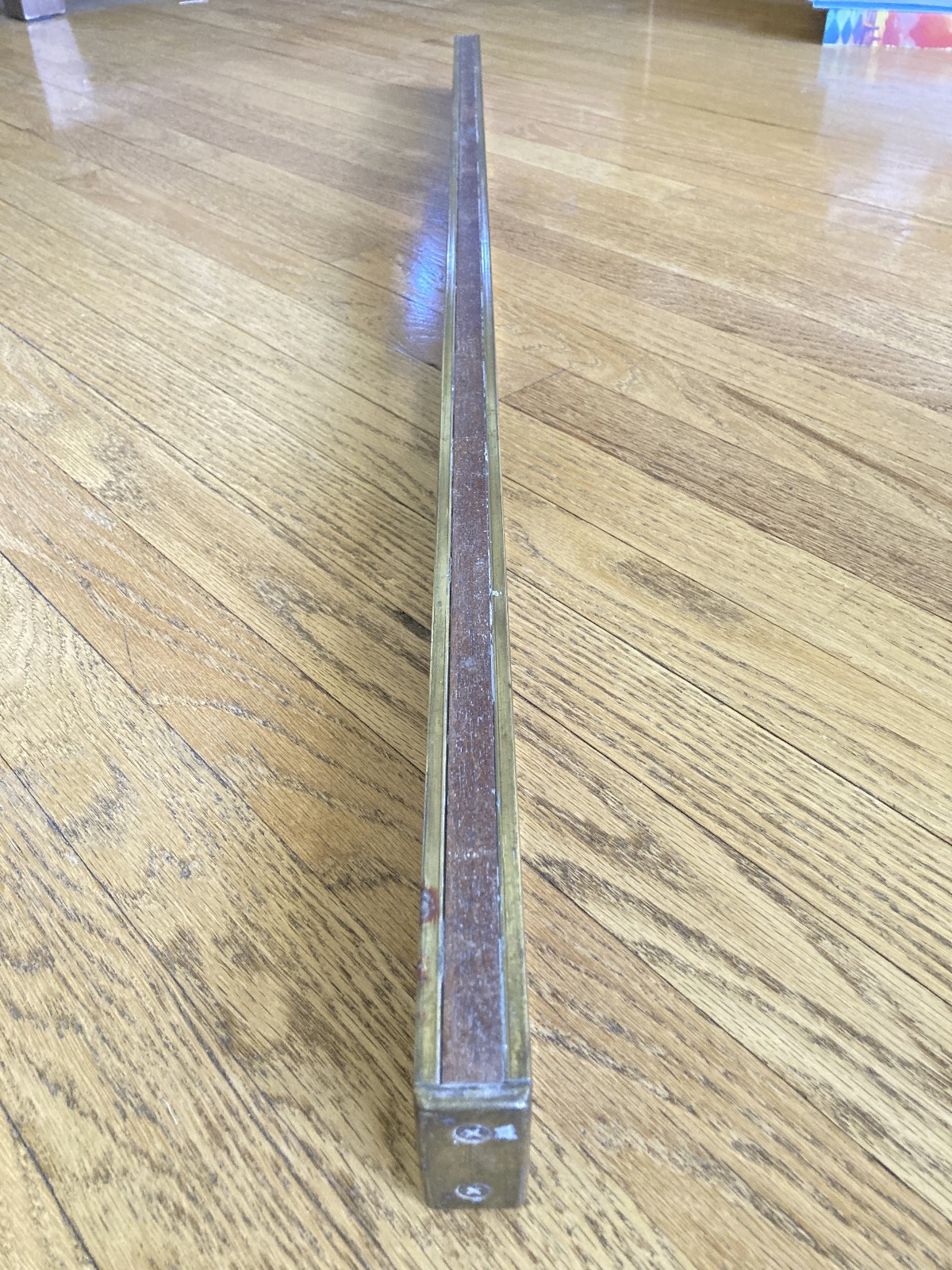 American Level KP930401 48 ~ Vintage 4 foot spirit level ~ 48″ Wood & Brass
