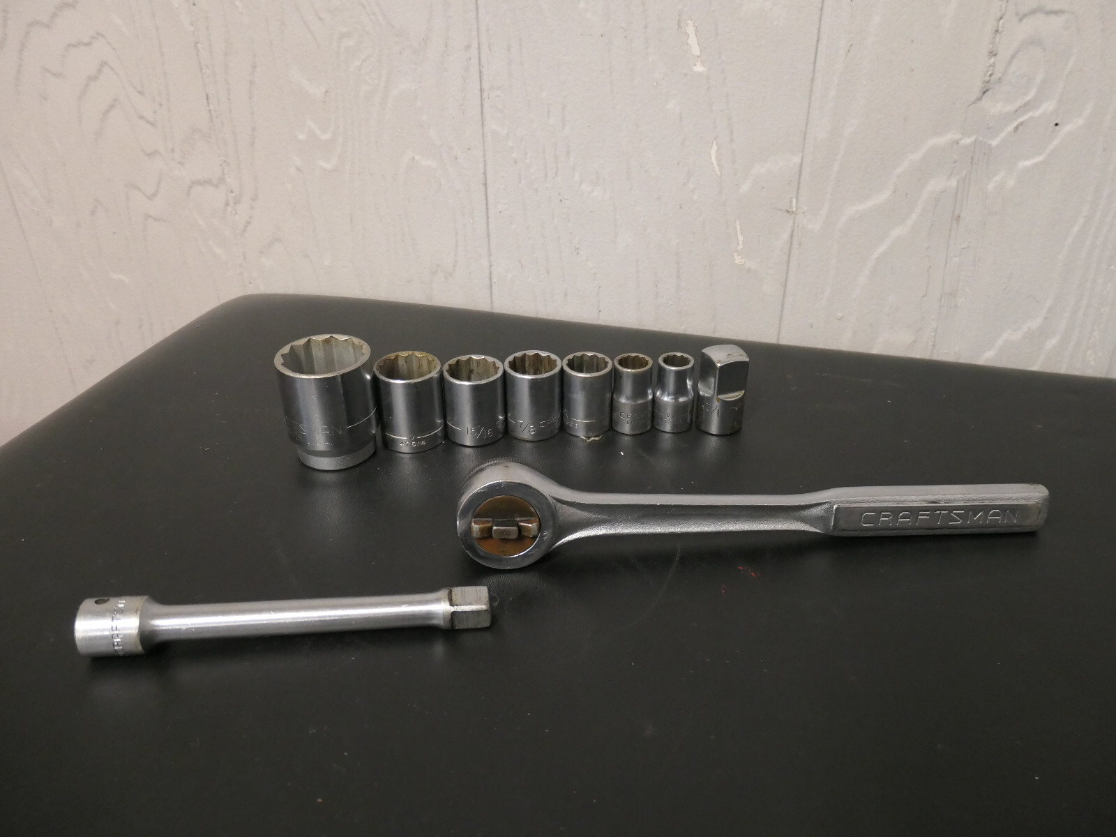 Craftsman V Series 1/2″ Sockets W/Ratchet – 6″ Extension & 3/4″ Adaptor
