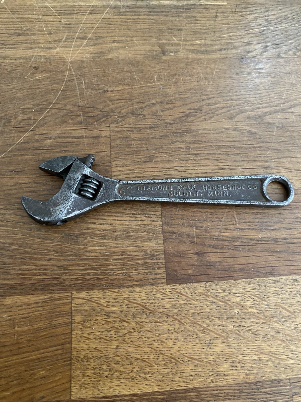 Vintage Diamalloy , Diamond Calk Horseshoe Co. 6” Adjustable Spanner
